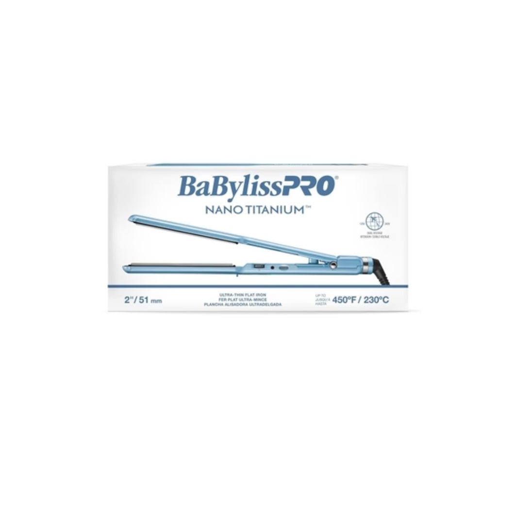 BaBylissPRO BABYLISSPRO NANO TITANIUM FLAT IRON 2" Hair Straightener