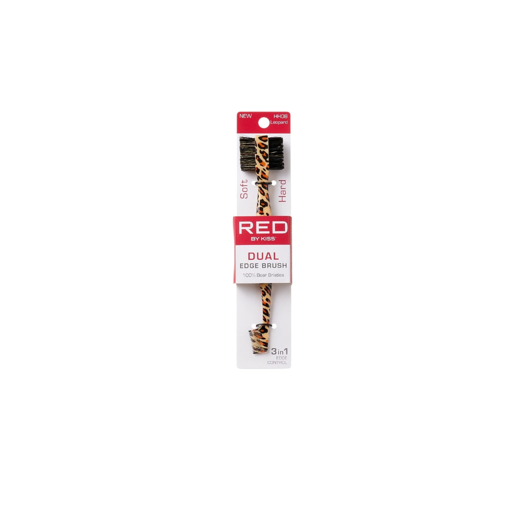 Emotion Beauty Supply RED EDGE BRUSH DUAL LEOPARD