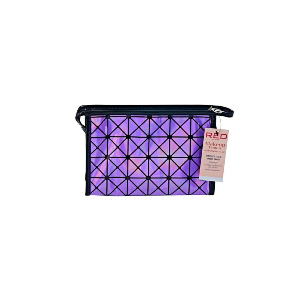 Emotion Beauty Supply RED MAKEUP BAG HOLOGRAPHIC