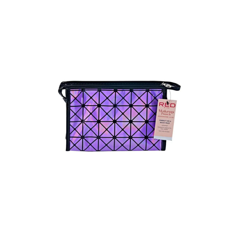 Emotion Beauty Supply RED MAKEUP BAG HOLOGRAPHIC