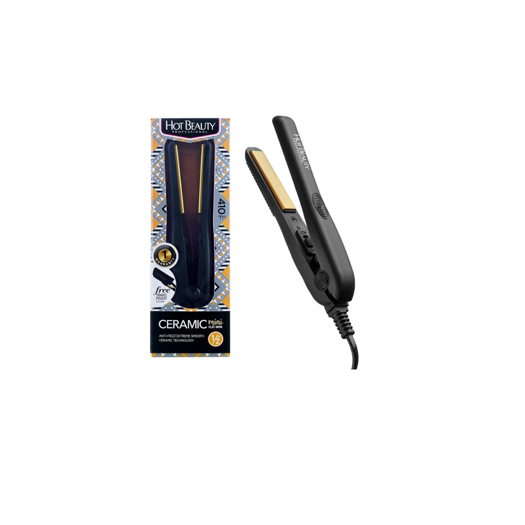 Emotion Beauty Supply HOT BEAUTY MINI IRON 1/2" PINK Black