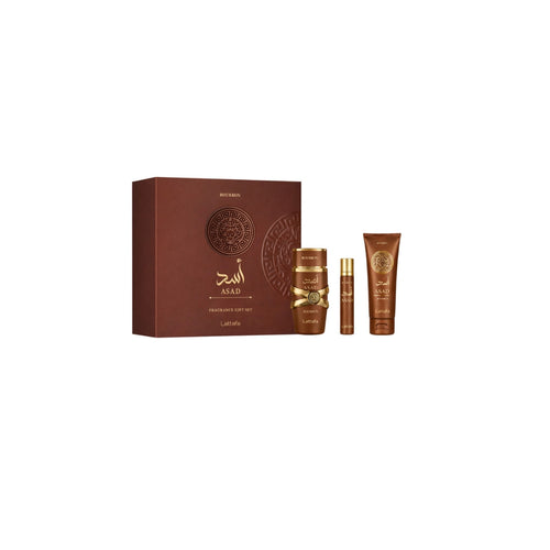 Emotion Beauty Supply Asad Bourbon Fragrance Gift Set 3Pcs