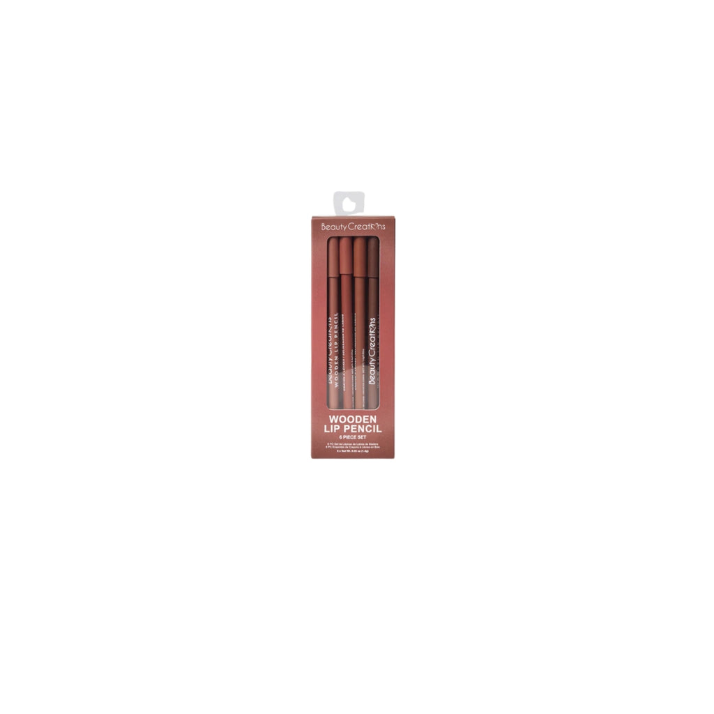 Emotion Beauty Supply BEAUTY CREATIONS Wooden Lip Pencil 6 Pcs Set Nudes