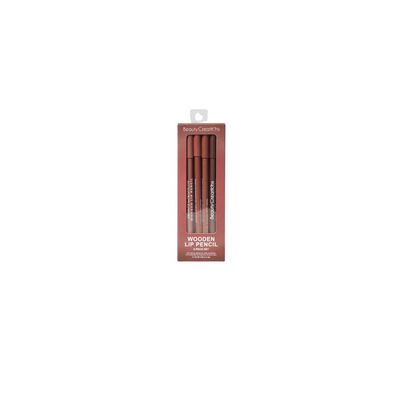 Emotion Beauty Supply BEAUTY CREATIONS Wooden Lip Pencil 6 Pcs Set Nudes