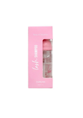 Una botella transparente de "Lash Shampoo" de Beauty Creations en una caja rosa que dice cruelty-free, mostrada sobre un fondo blanco.
