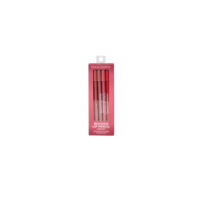Beauty Creations BEAUTY CREATIONS WOODEN LIP PENCIL SET 6PCS Lip Liners Red