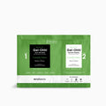 Empaque verde de producto de pedicura, olor Cannabis Sativa. Presenta dos sobres de baño jelly Gel-Ohh!: uno para el baño con textura de gelatina y otro para disolverla.