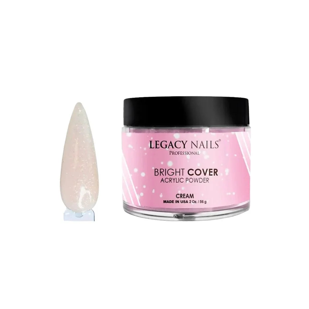 Emotion Beauty Supply LEGACY NAILS BRIGHT COVER ACRYLIC POWDER 2oz Cream