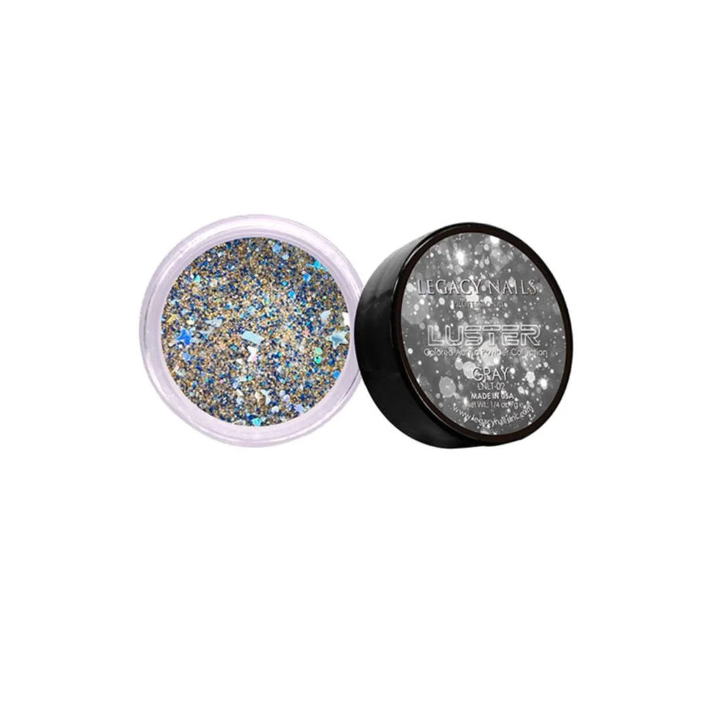 Emotion Beauty Supply LEGACY NAILS ACRYLIC NAIL POWDER LUSTER COLLECTION Gray