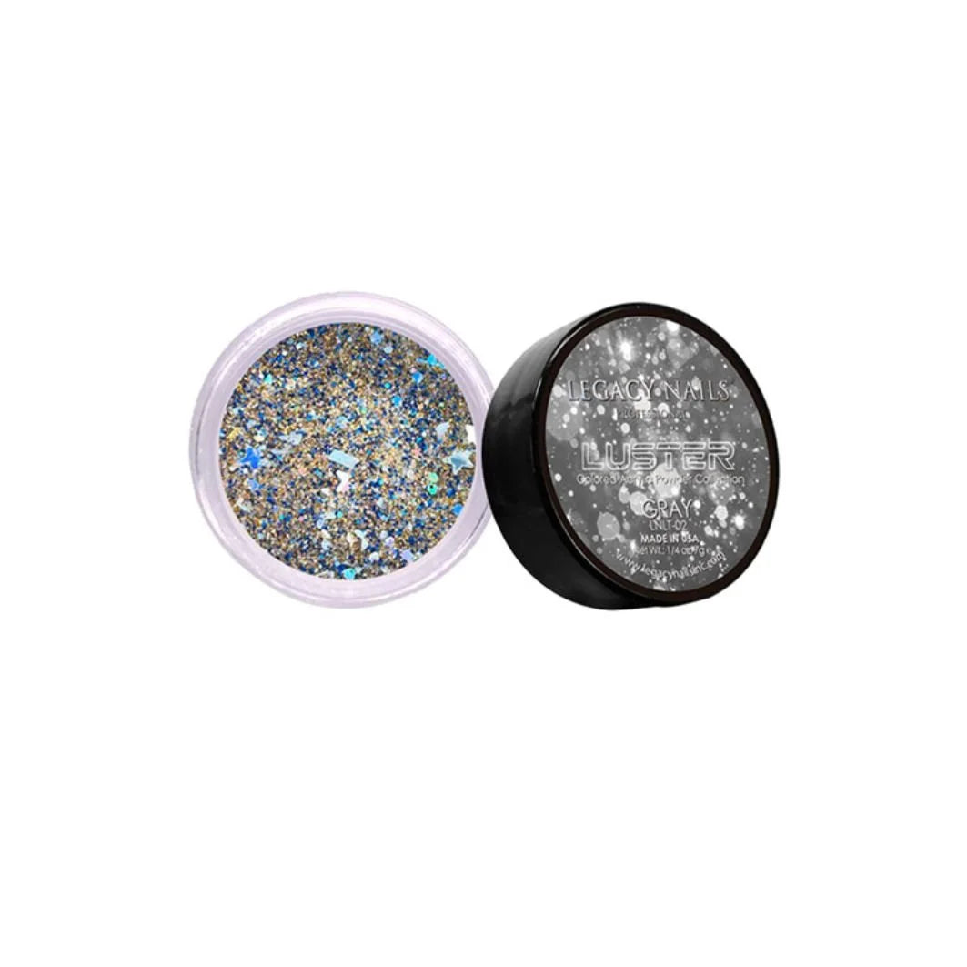 Emotion Beauty Supply LEGACY NAILS ACRYLIC NAIL POWDER LUSTER COLLECTION Gray