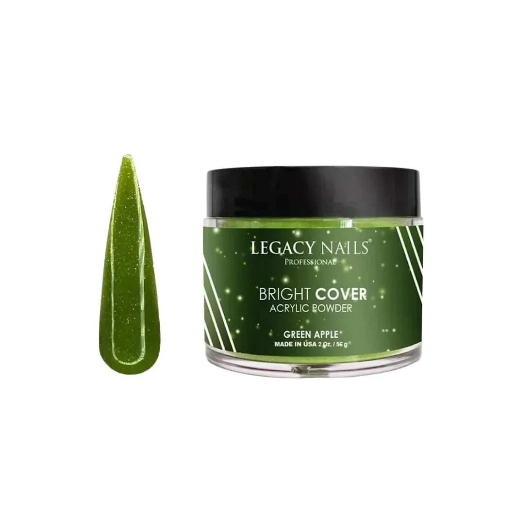Emotion Beauty Supply LEGACY NAILS BRIGHT COVER ACRYLIC POWDER 2oz Green Apple