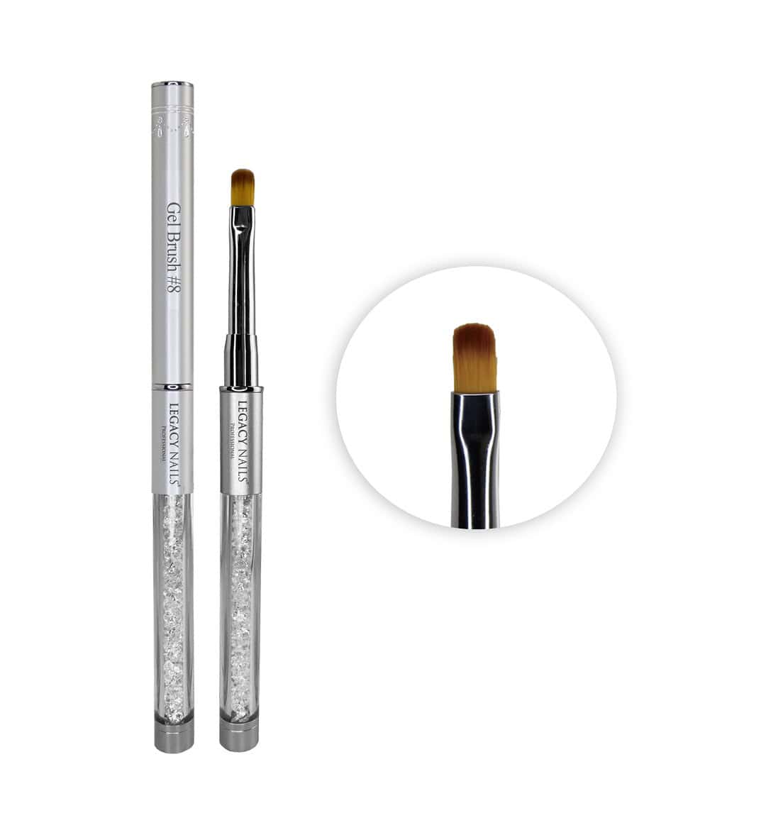 LEGACY NAILS FLAT GEL NAIL BRUSH #8