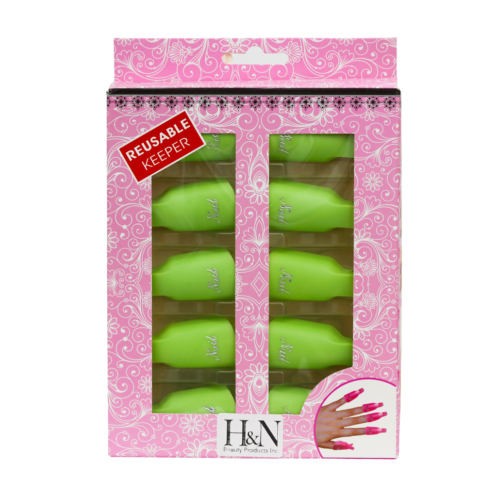 H&N H&N REUSABLE KEEPER NAIL CLIP Nail Tools GREEN