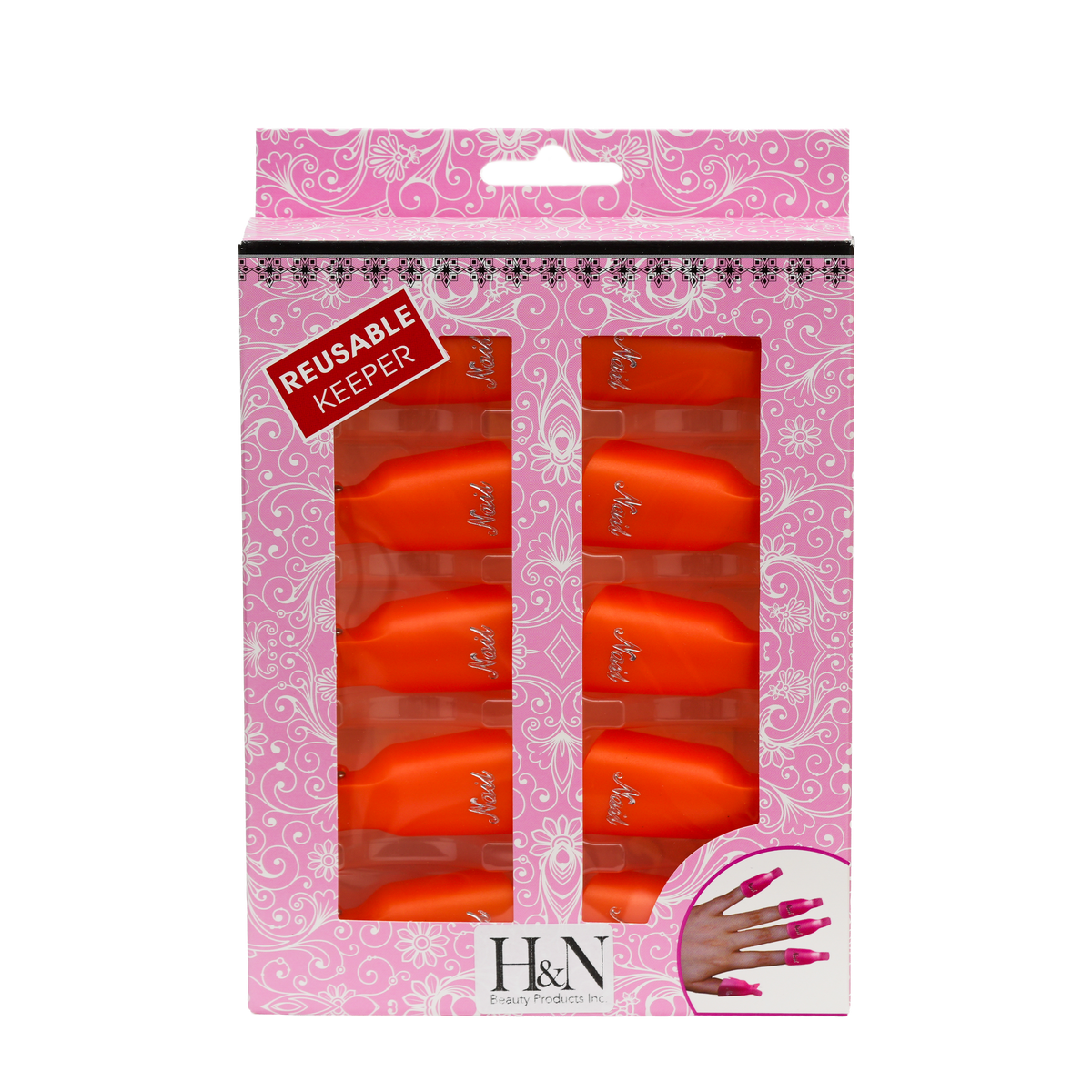 H&N H&N REUSABLE KEEPER NAIL CLIP Nail Tools RED