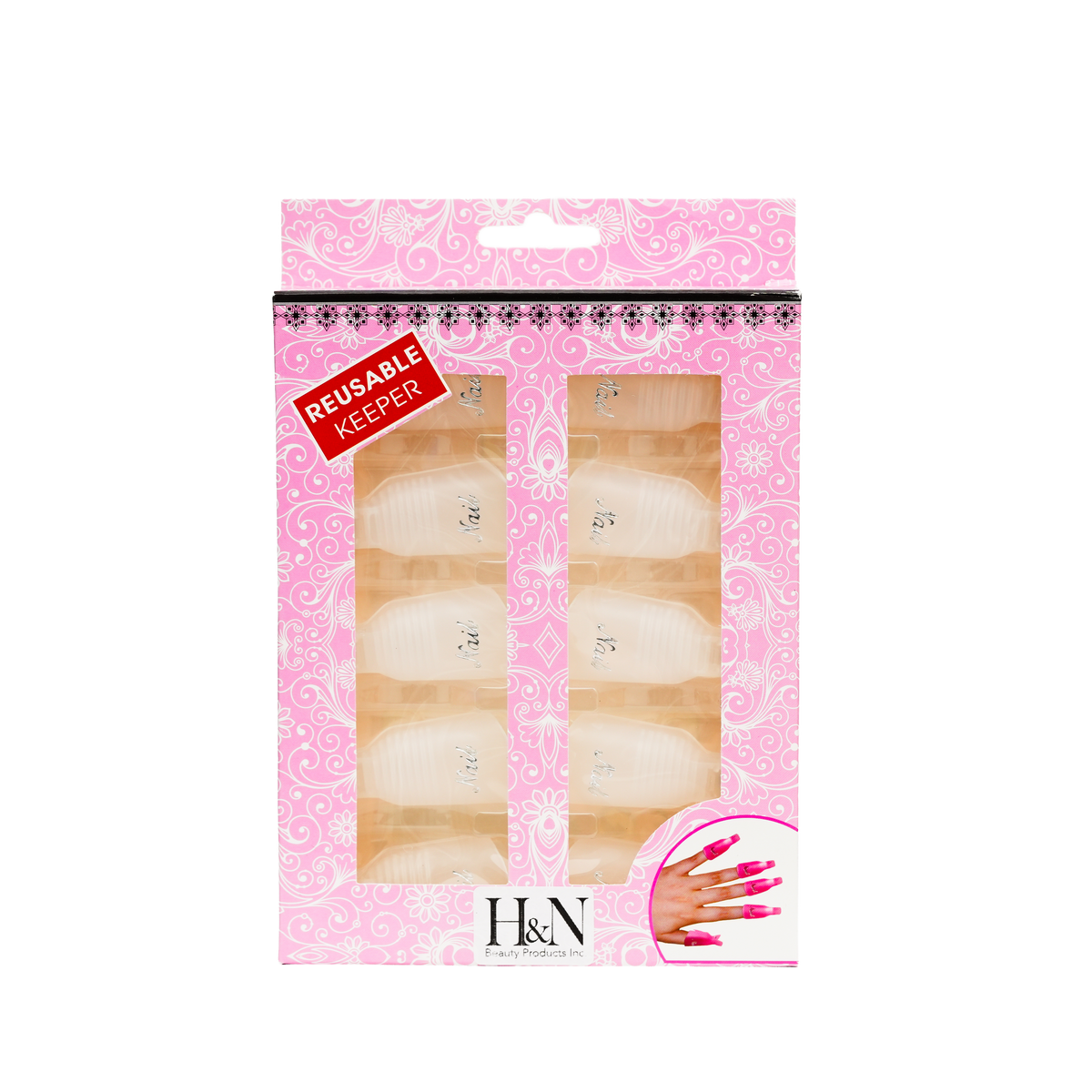 H&N H&N REUSABLE KEEPER NAIL CLIP Nail Tools CLEAR