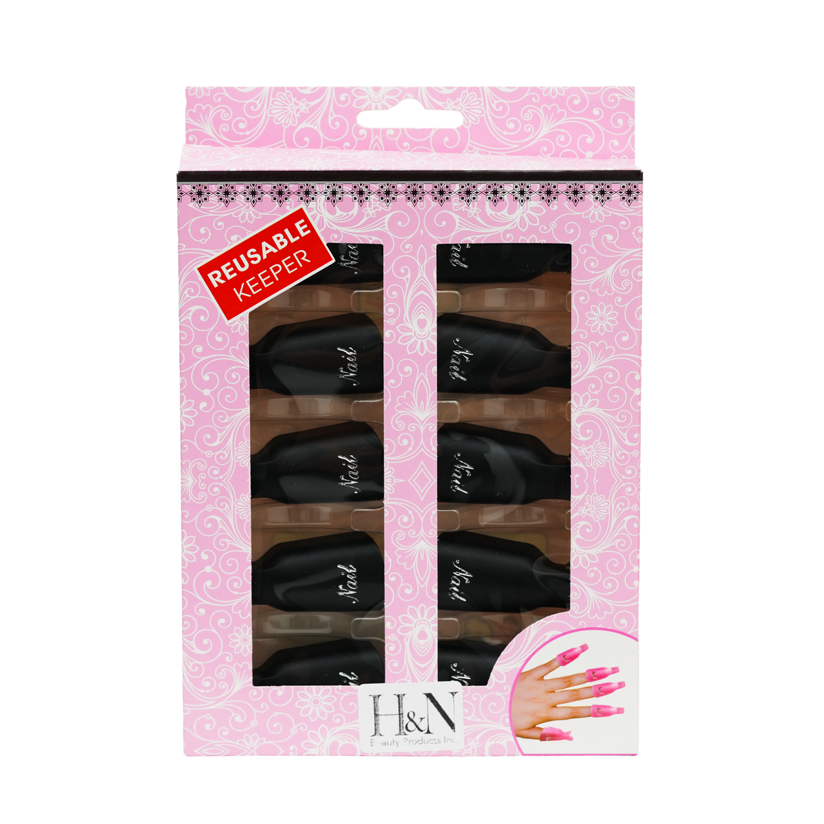 H&N H&N REUSABLE KEEPER NAIL CLIP Nail Tools BLACK