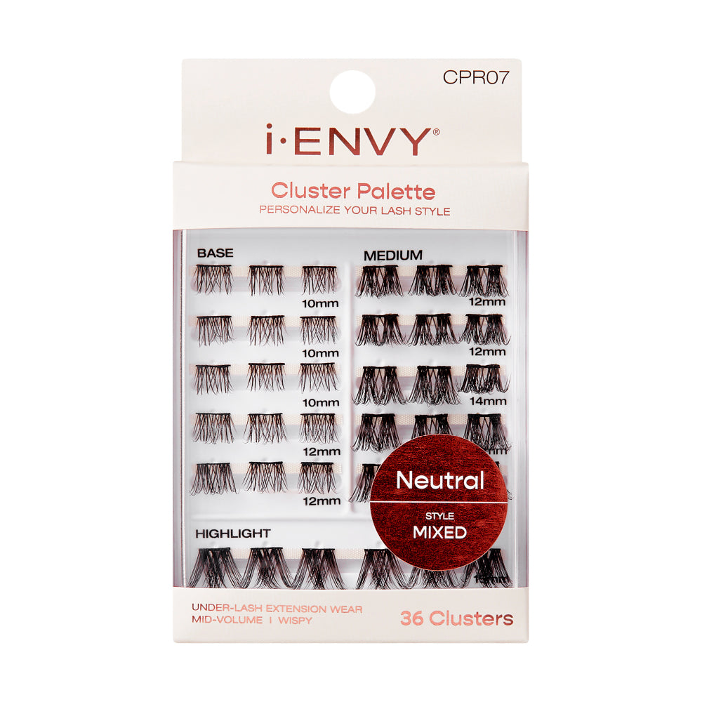 i-Envy i-ENVY NEUTRAL CLUSTER PALETTE 36PCS Lash Clusters CPR07 - Neutral Mixed
