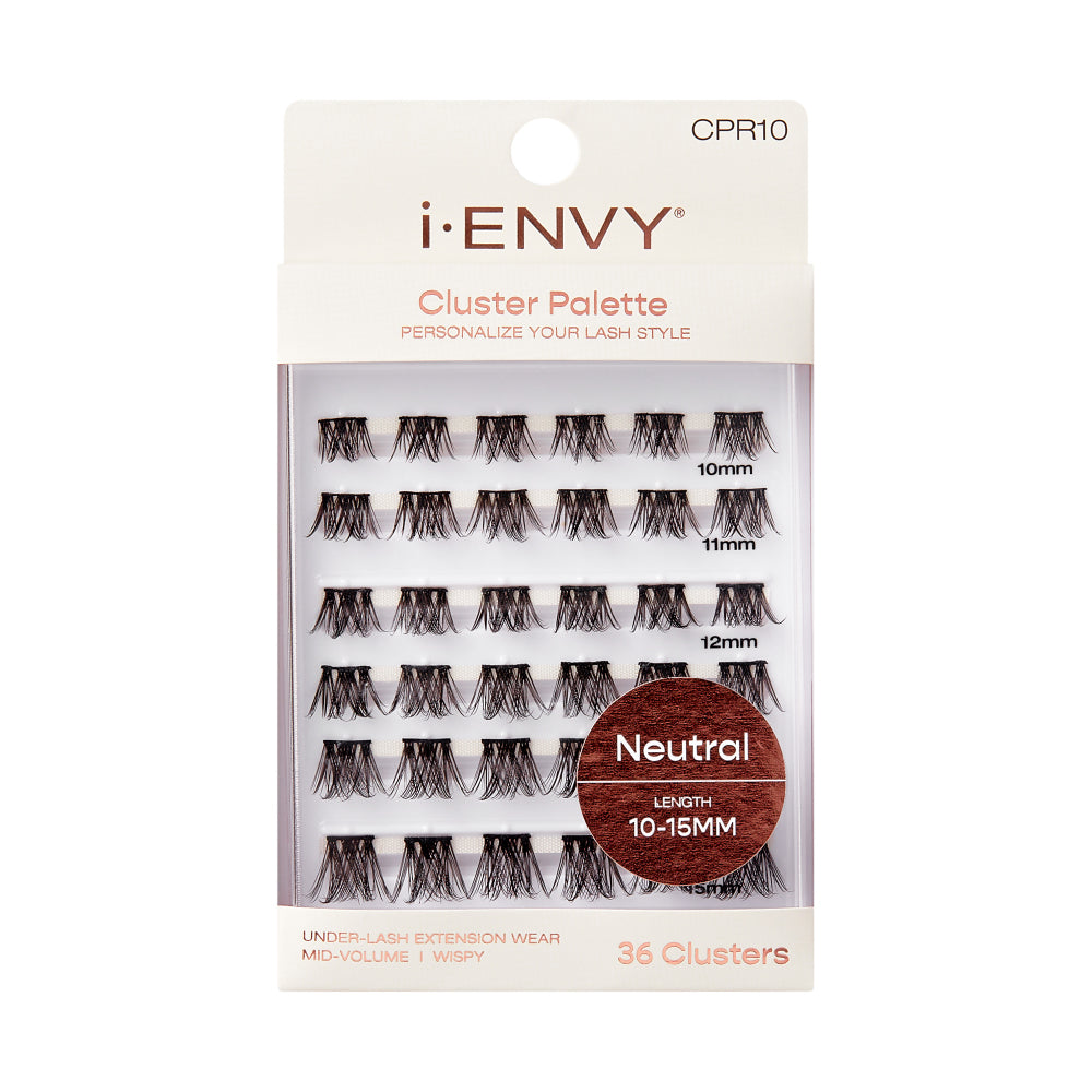 i-Envy i-ENVY NEUTRAL CLUSTER PALETTE 36PCS Lash Clusters CPR10 - Length 10-15MM