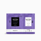 Empaque violeta de producto de pedicura, olor Lavender Sage. Presenta dos sobres de baño jelly Gel-Ohh!: uno para el baño con textura de gelatina y otro para disolverla.