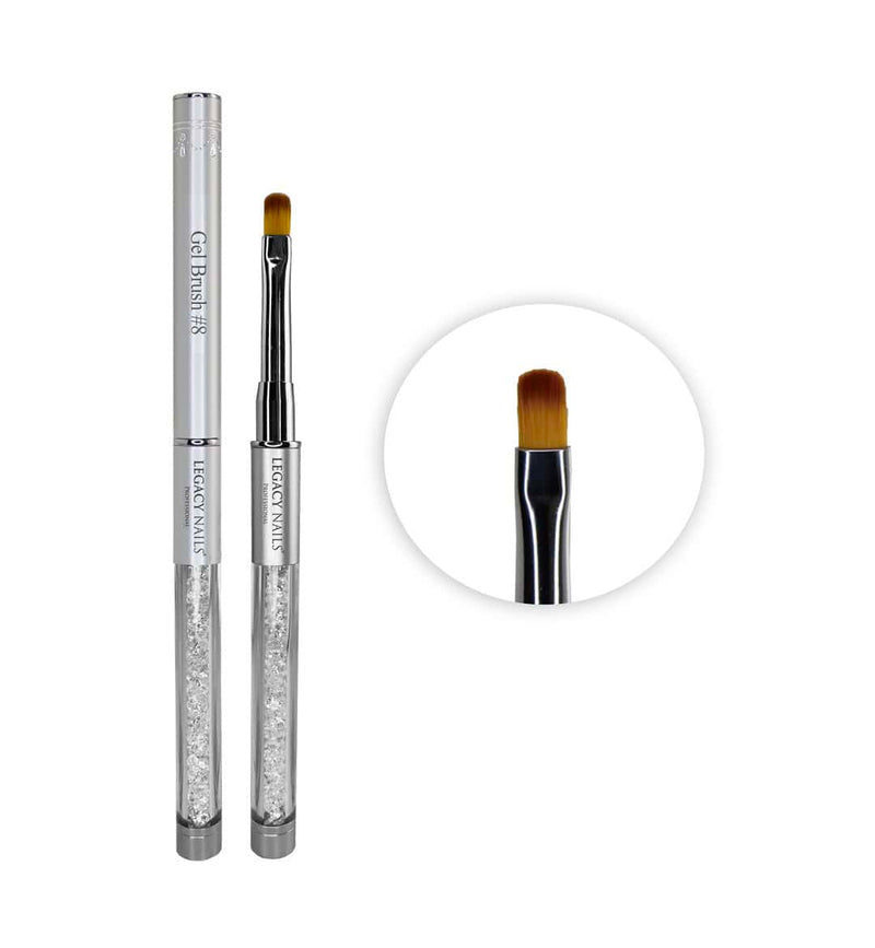 Legacy Nails LEGACY NAILS FLAT GEL NAIL BRUSH #8 Nail Brush
