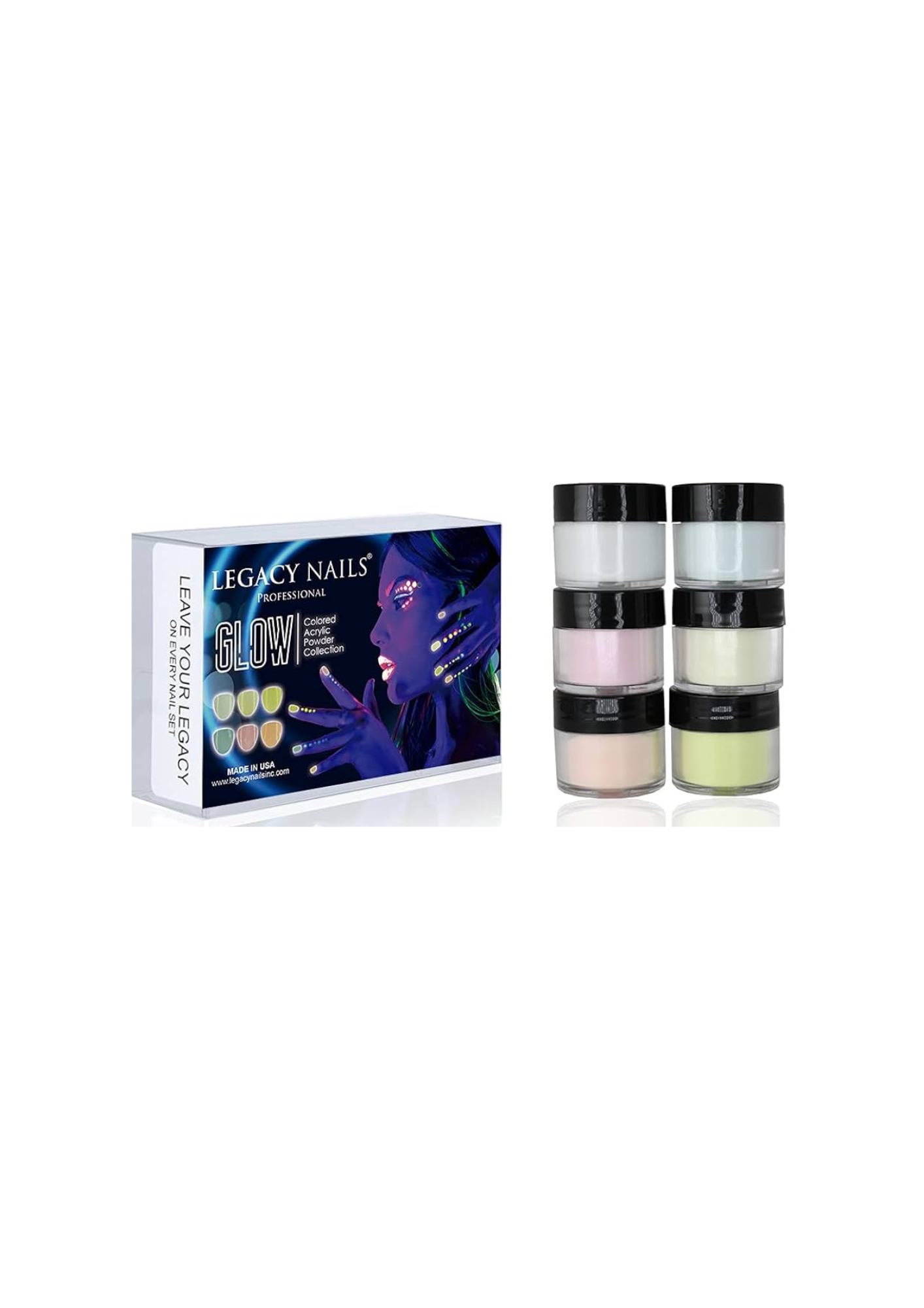 LEGACY NAILS ACRYLIC NAIL POWDER GLOW COLLECTION