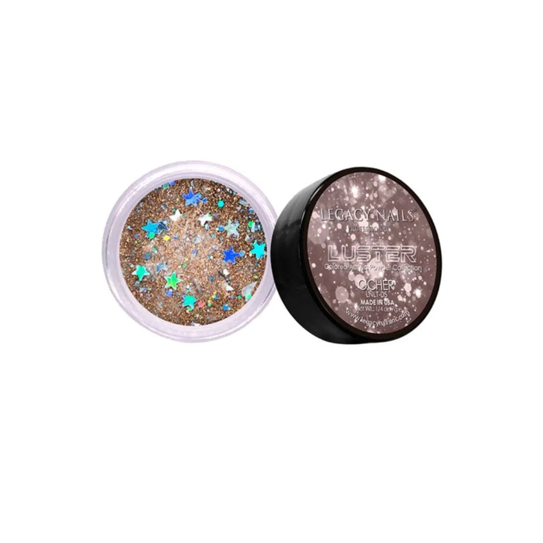 Emotion Beauty Supply LEGACY NAILS ACRYLIC NAIL POWDER LUSTER COLLECTION Ocher