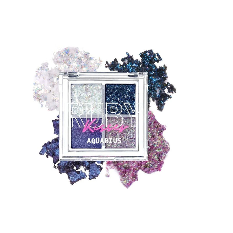 Ruby Kisses RUBY KISSES AQUARIUS MAKEUP PALETTE 4 COLORS 0.26oz Perfume