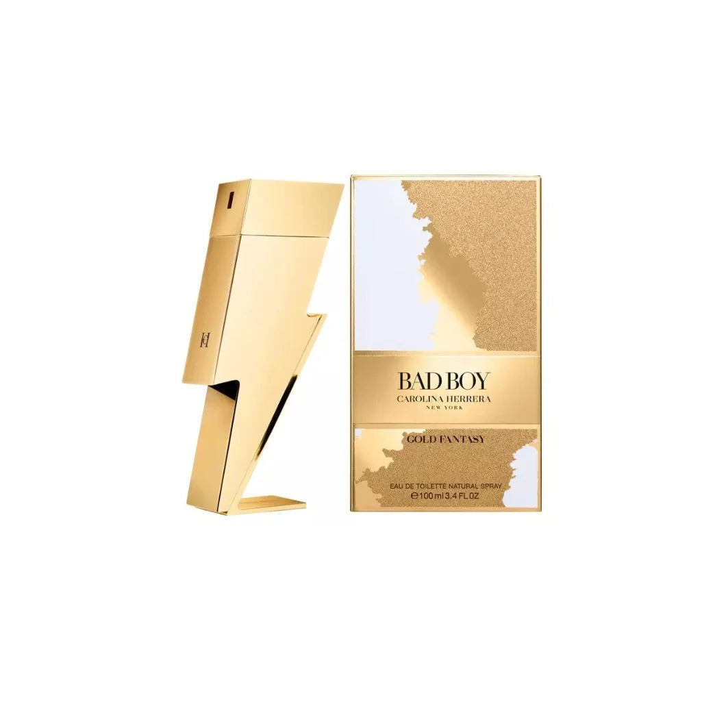 CH CAROLINA HERRERA BAD BOY GOLD FANTASY EDT 3.4oz Perfume