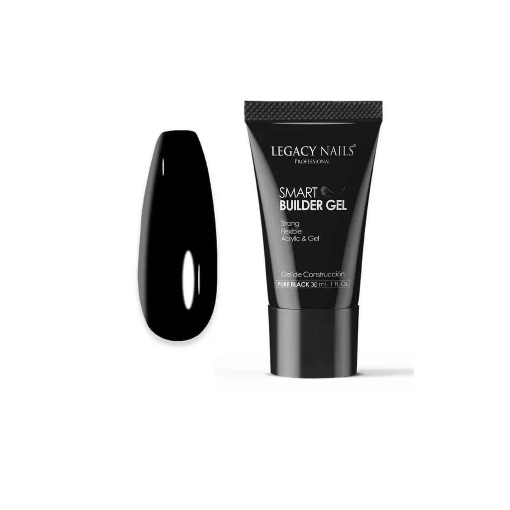 Emotion Beauty Supply LEGACY NAILS SMART BUILDER GEL 1.0oz Pure Black