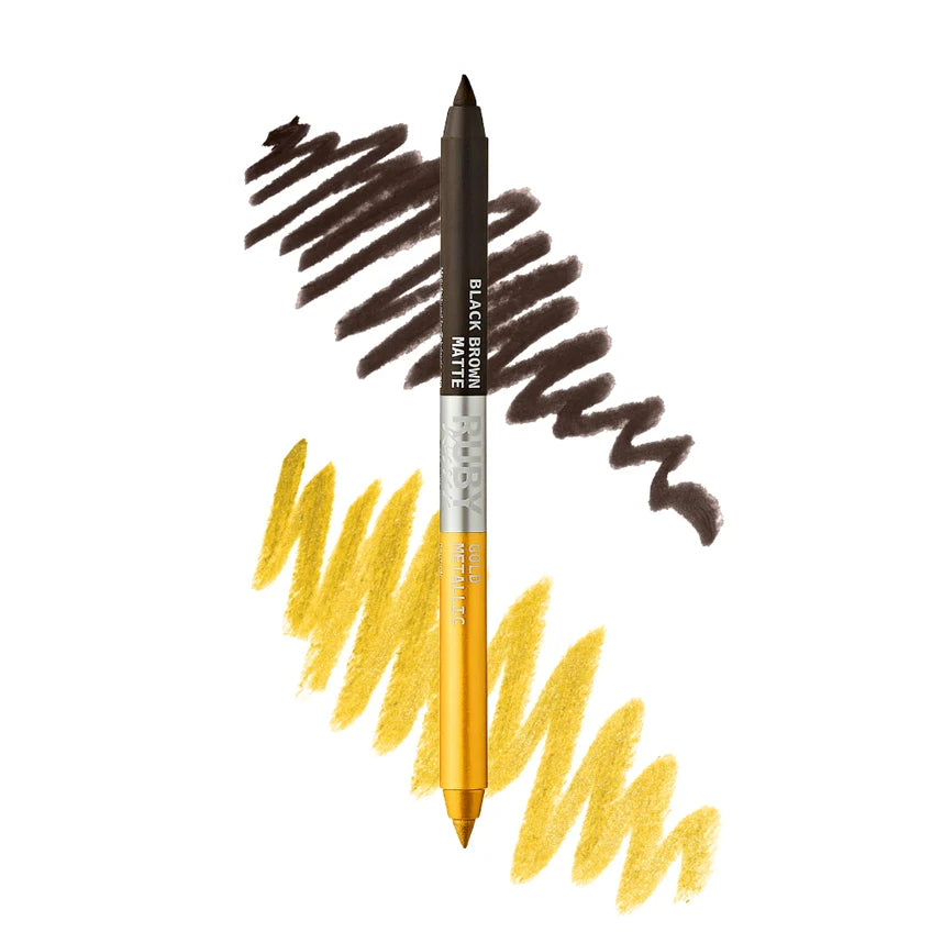 Ruby Kisses RUBY KISSES MATTE & METALLIC WATERPROOF DUO EYELINER Eyeliner Black Brown Gold
