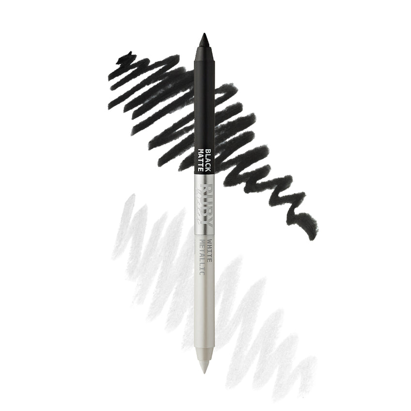 Ruby Kisses RUBY KISSES MATTE & METALLIC WATERPROOF DUO EYELINER Eyeliner Black White