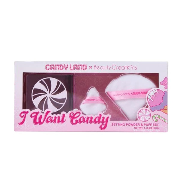 Beauty Creations BEAUTY CREATIONS X CANDY LAND I WANT CANDY SETTING POWDER & PUFF SET Setting Powder