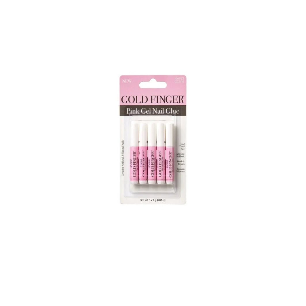 Emotion Beauty Supply GOLD FINGER PINK GEL GLUE 5PCS GGL04