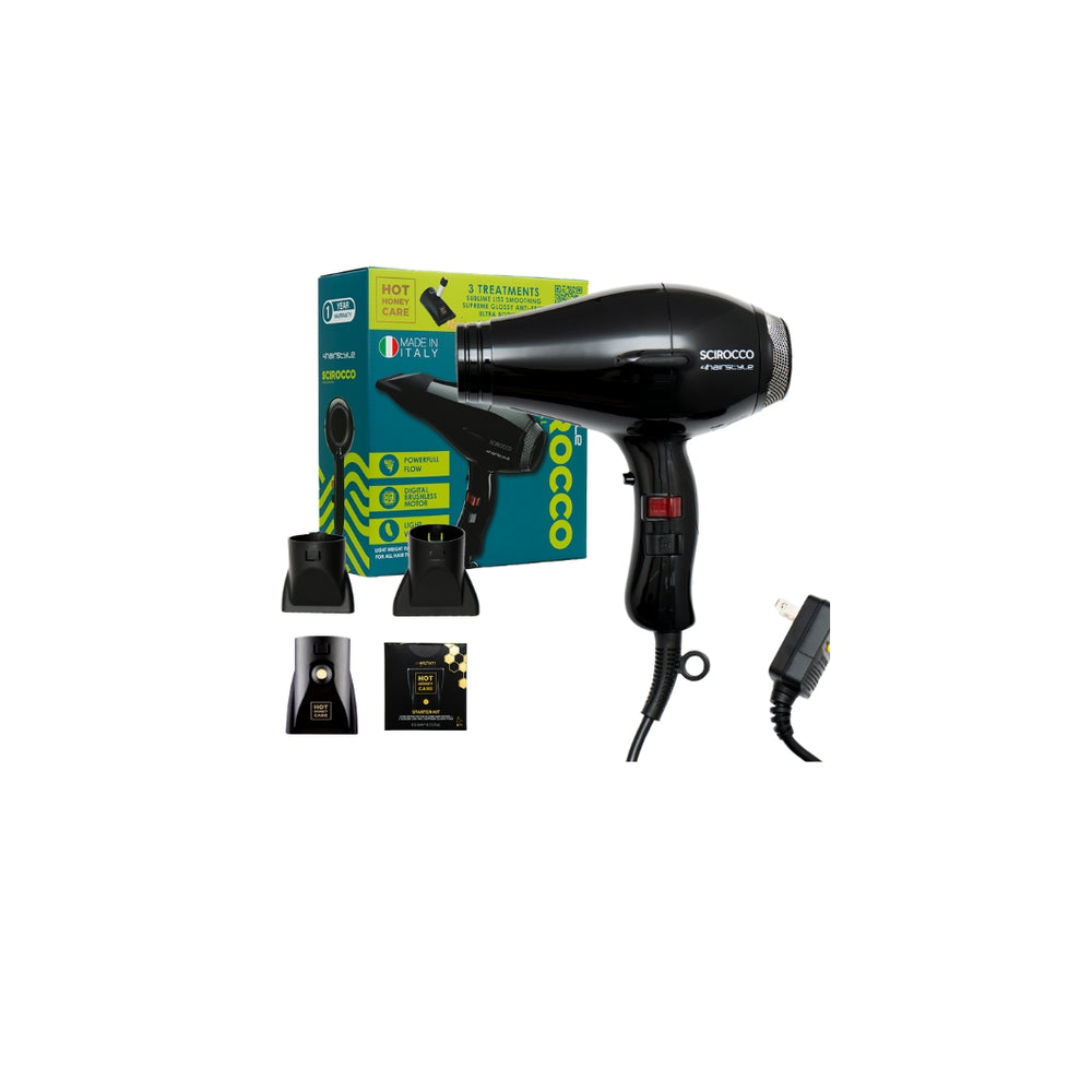 Emotion Beauty Supply 4HAIRSTYLE SCIROCCO 3900 DIGITAL DRYER BUNDLE