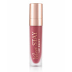Tubo de Lip Paint rosado intenso de Beauty Creations con tapa rose-gold reflectante sobre un fondo blanco limpio, transmitiendo un look de producto de belleza pulido y elegante.