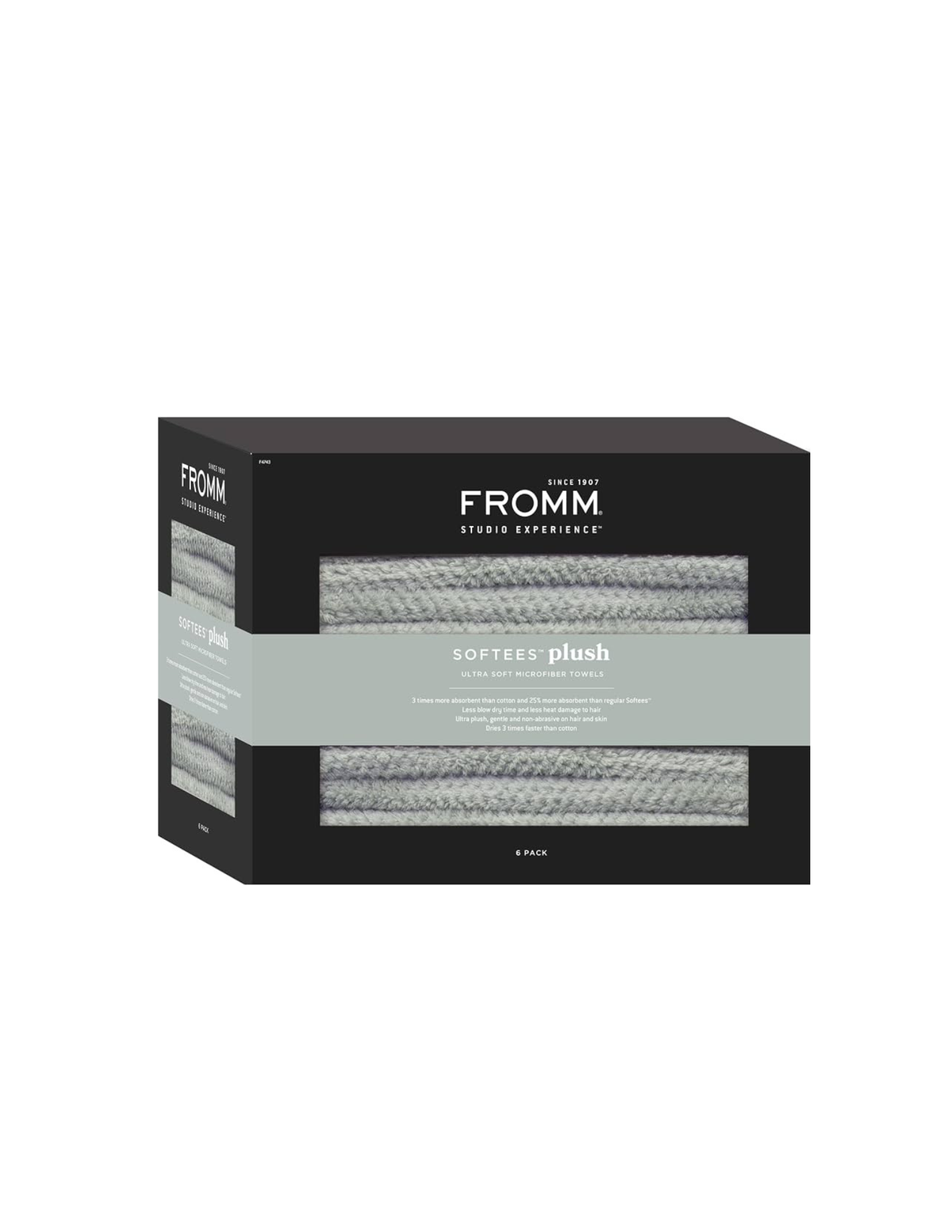Emotion Beauty Supply FROMM SOFTEES PLUSH MICROFIBER TOWELS 6PCS Sage